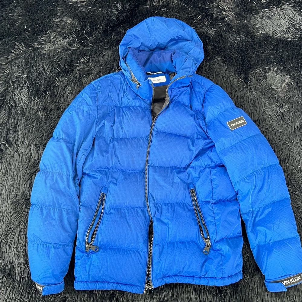 Calvin Klein Men's Blue Puffer Jacket